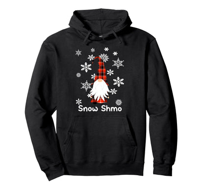 Snow Shmo Grumpy Garden Gnome Plaid Hoodie - Trendy Graphic for Adults - T-Shirt, Sweatshirt, Hoodie