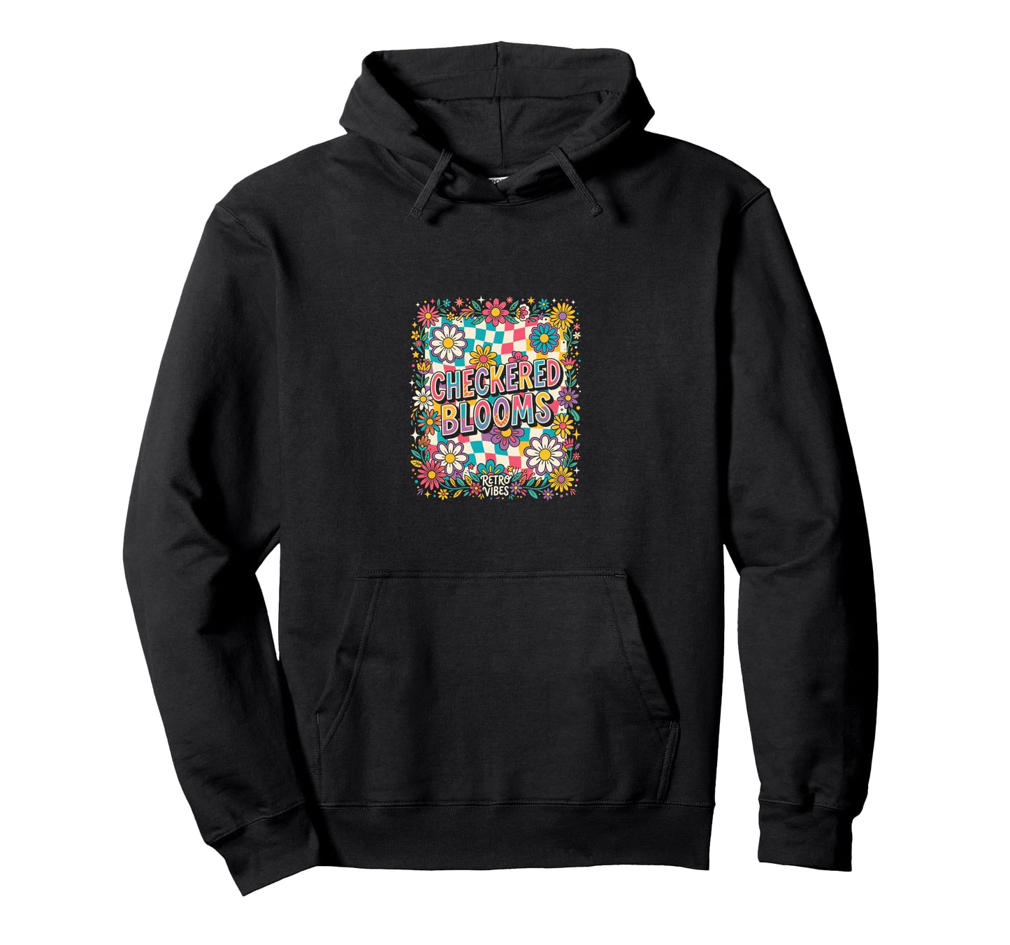 Checkered Blooms Flower Arranging Daisy Hoodie - Streetwear Style Men Women - T-Shirt, Sweatshirt, Hoodie