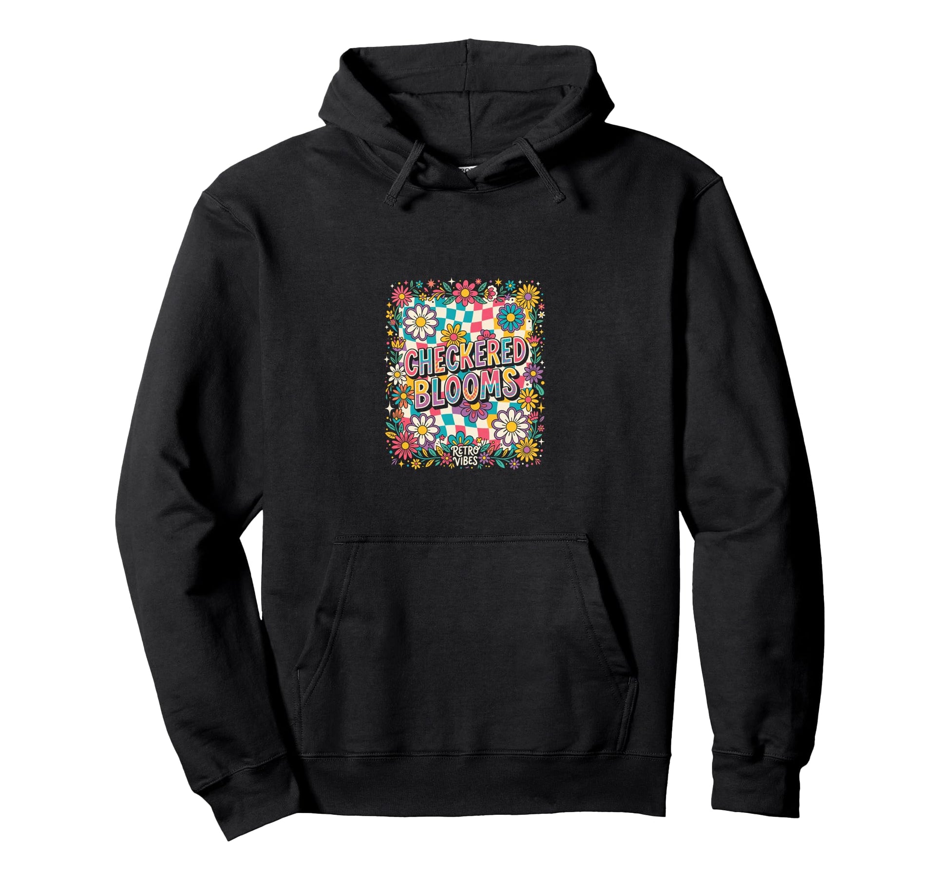 Checkered Blooms Flower Arranging Daisy Hoodie - Streetwear Style Men Women - T-Shirt, Sweatshirt, Hoodie