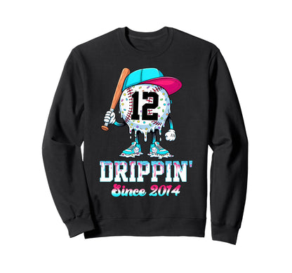 12 Years Old Since 2014 Ice Cream Sweatshirt - Unique Graphic Men Women - T-Shirt, Sweatshirt, Hoodie
