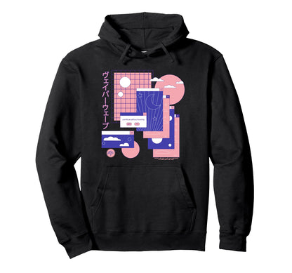 Japanese 90S Cyberpunk Minimalist Rerto Hoodie - Novelty Apparel Unisex - T-Shirt, Sweatshirt, Hoodie
