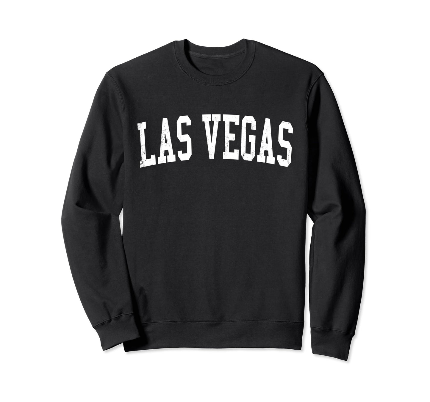 Las Vegas Nm Distressed White Sweatshirt - Casual Everyday Wear Men Women - T-Shirt, Sweatshirt, Hoodie