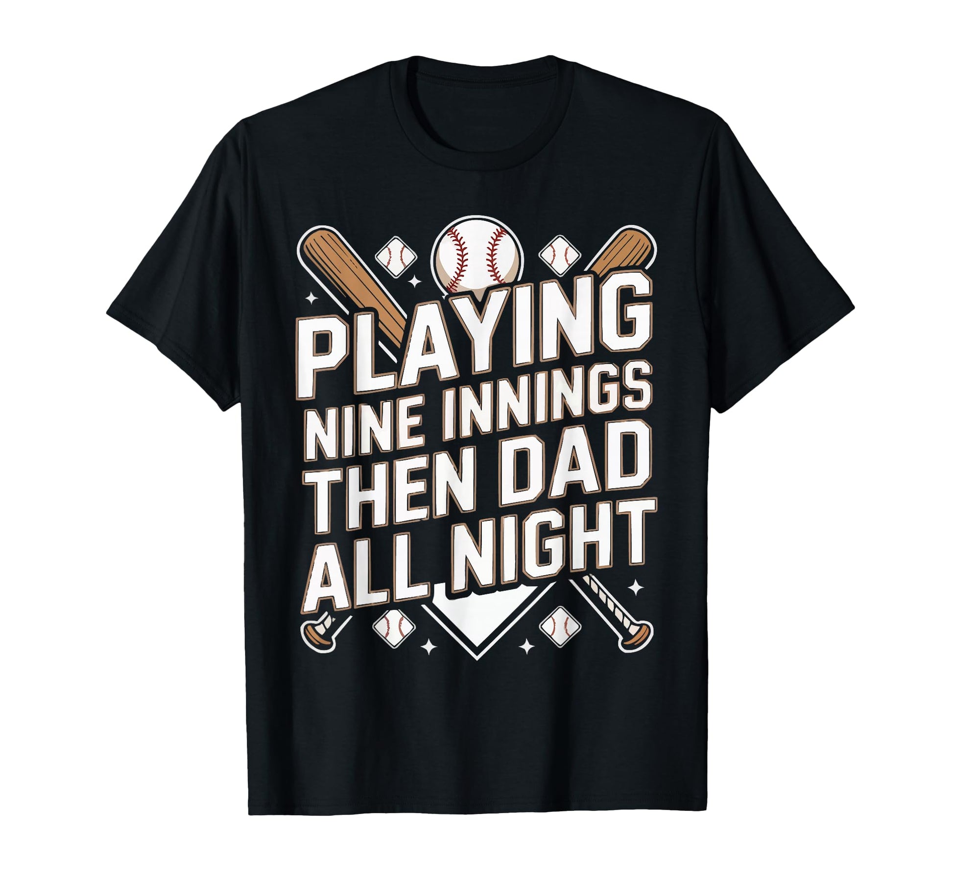Baseball Dad Baseballer Daddy Baseball T-Shirt - Unique Graphic Unisex - T-Shirt, Sweatshirt, Hoodie