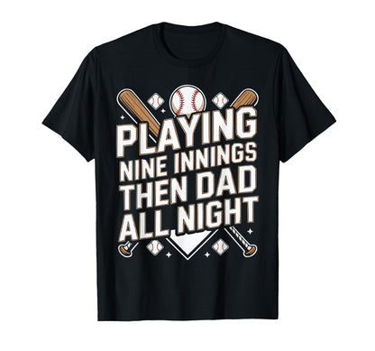Baseball Dad Baseballer Daddy Baseball T-Shirt - Unique Graphic Unisex - T-Shirt, Sweatshirt, Hoodie