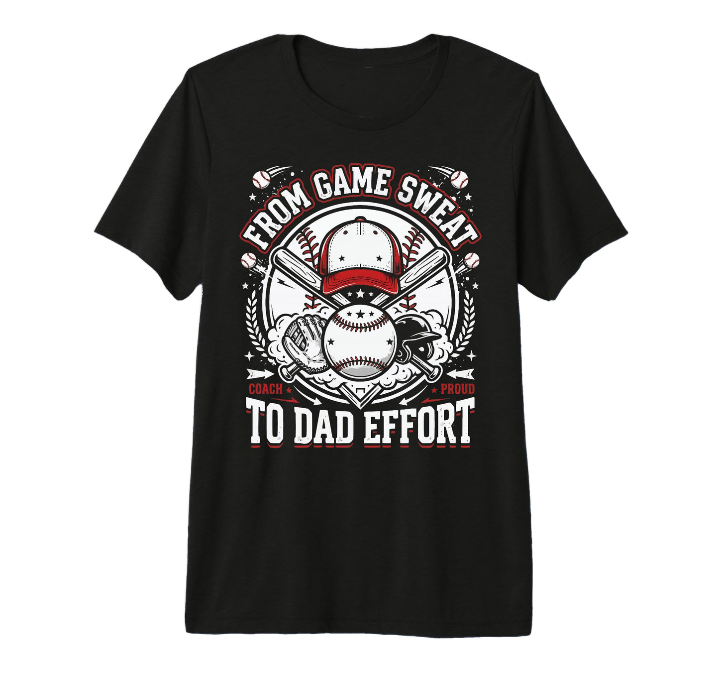 Baseball Dad Baseballer Daddy T-Shirt - Casual Everyday Wear Unisex - T-Shirt, Sweatshirt, Hoodie