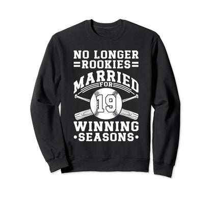 19Th Wedding Anniversary Baseball Sweatshirt - Aesthetic Graphic Unisex - T-Shirt, Sweatshirt, Hoodie