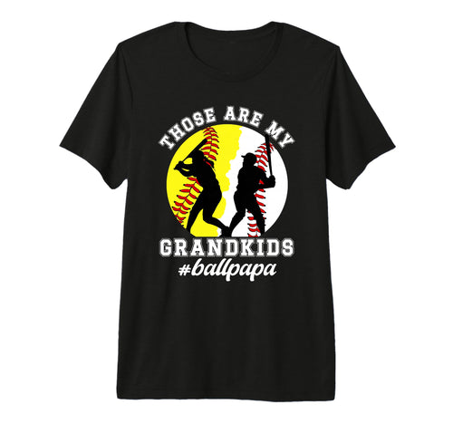 Mens Ball Papa Proud Baseball Softball T-Shirt - Unique Graphic Men Women - T-Shirt, Sweatshirt, Hoodie