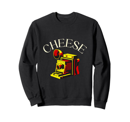 Cheese Camera Pop Art Sweatshirt - Novelty Apparel for Adults - T-Shirt, Sweatshirt, Hoodie