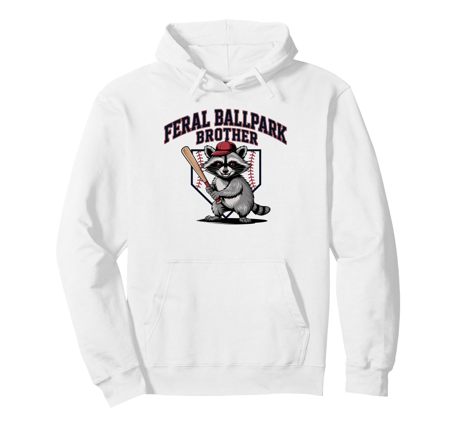 Raccoon And Scooter Feral Ballpark Hoodie - Trendy Graphic for Adults - T-Shirt, Sweatshirt, Hoodie