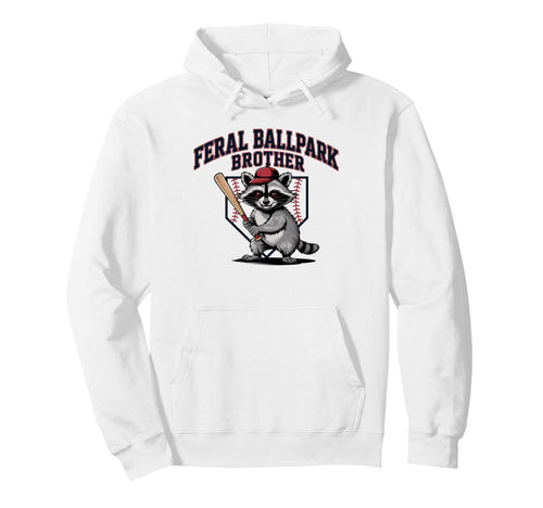 Raccoon And Scooter Feral Ballpark Hoodie - Trendy Graphic for Adults - T-Shirt, Sweatshirt, Hoodie