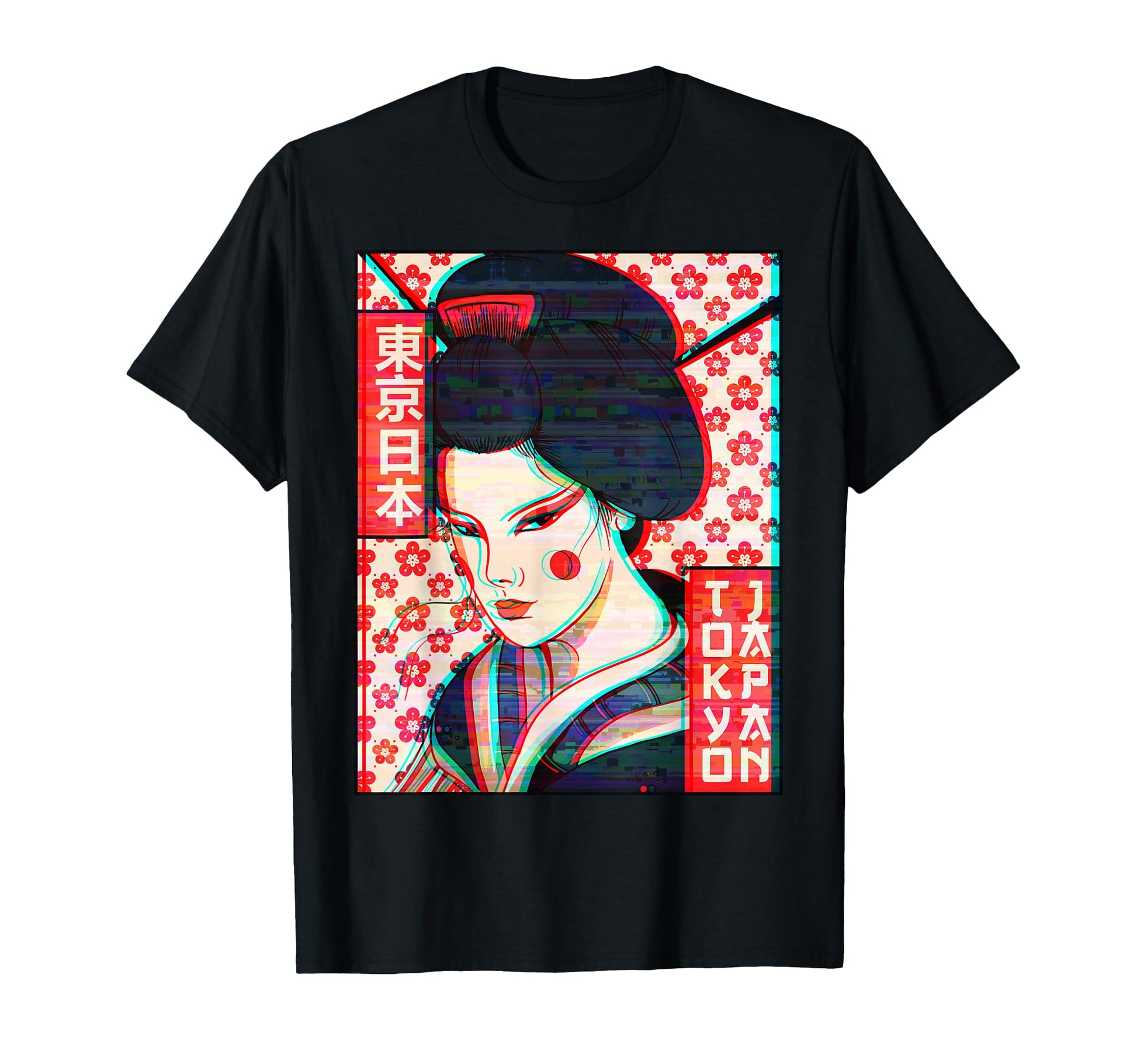 Geisha Tokyo Japan Vaporwave T-Shirt - Casual Everyday Wear Men Women - T-Shirt, Sweatshirt, Hoodie