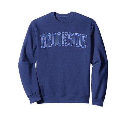 Brookside De Distressed Blue Sweatshirt - Minimalist Print for Adults - T-Shirt, Sweatshirt, Hoodie