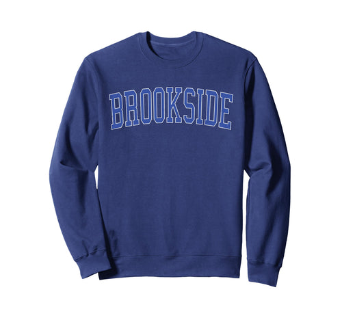 Brookside De Distressed Blue Sweatshirt - Minimalist Print for Adults - T-Shirt, Sweatshirt, Hoodie