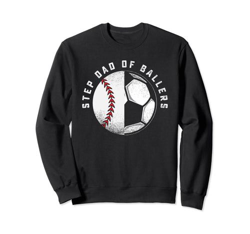 Step Dad Baseball Player Son Soccer Sweatshirt - Custom Art Print Unisex - T-Shirt, Sweatshirt, Hoodie