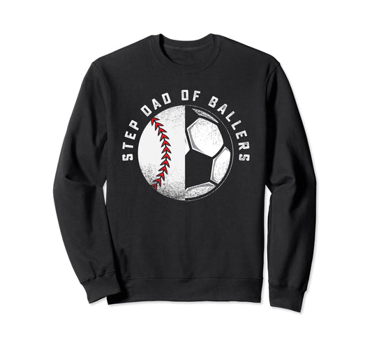 Step Dad Baseball Player Son Soccer Sweatshirt - Custom Art Print Unisex - T-Shirt, Sweatshirt, Hoodie