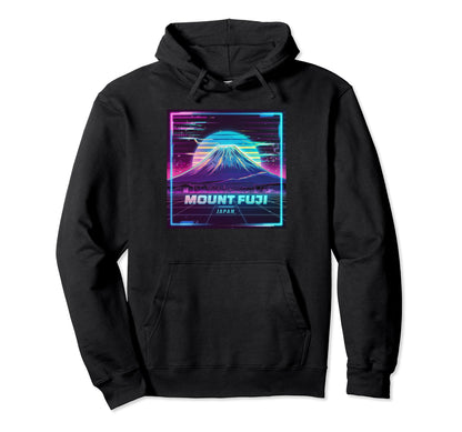 Mount Fuji Japan Vaporwave Aesthetic Hoodie - Minimalist Print for Adults - T-Shirt, Sweatshirt, Hoodie