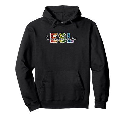Esl Teacher Team English Bilingual Hoodie - Novelty Apparel Men Women - T-Shirt, Sweatshirt, Hoodie