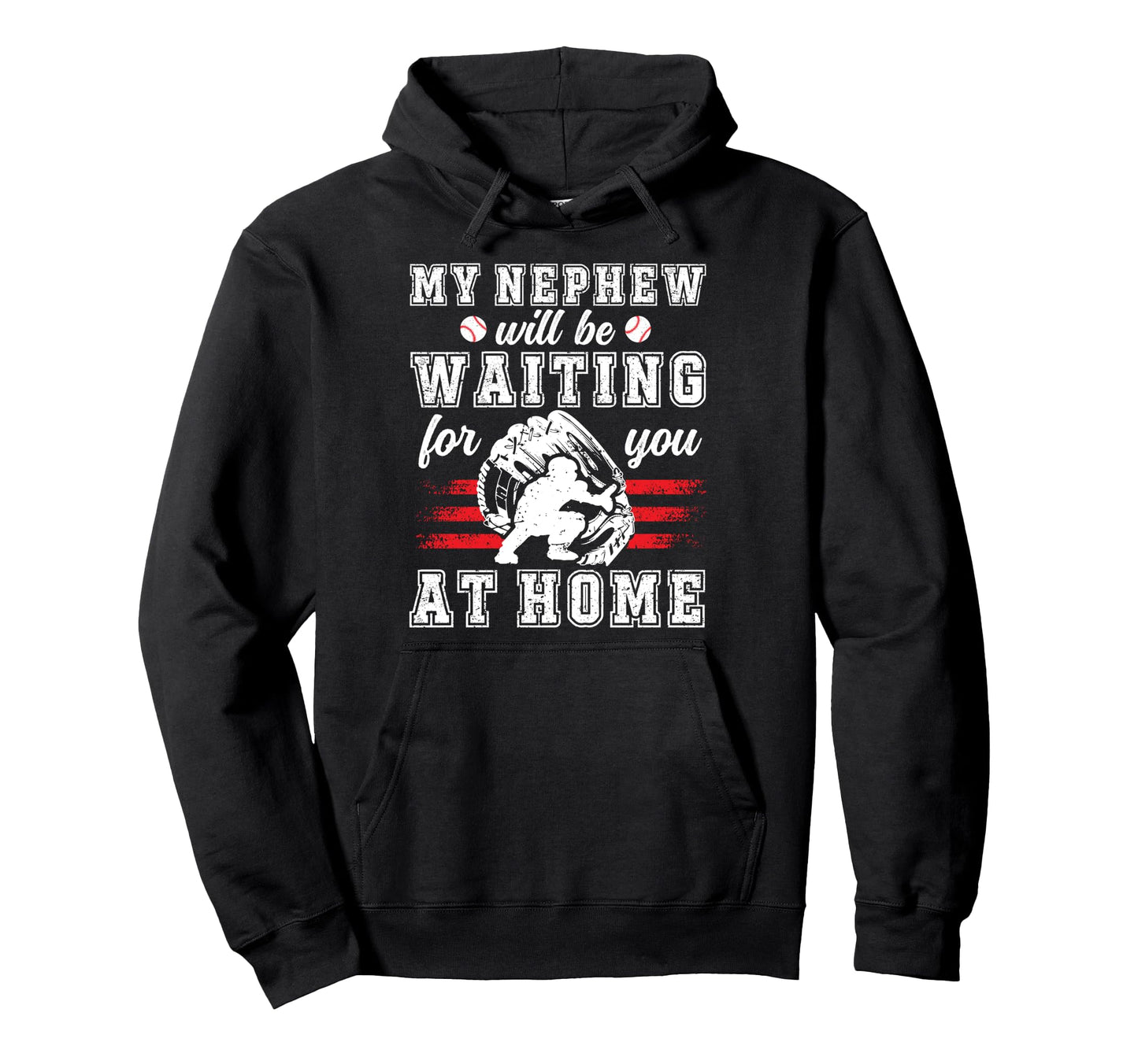 Funny Baseball Catcher Uncle Baseball Hoodie - Unique Graphic Unisex - T-Shirt, Sweatshirt, Hoodie