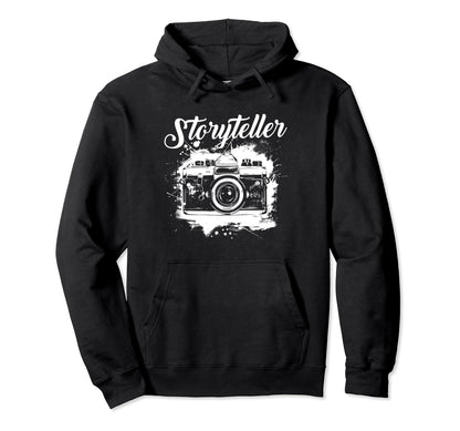 Photographer Storyteller Camera Hoodie - Graphic Print Men Women - T-Shirt, Sweatshirt, Hoodie