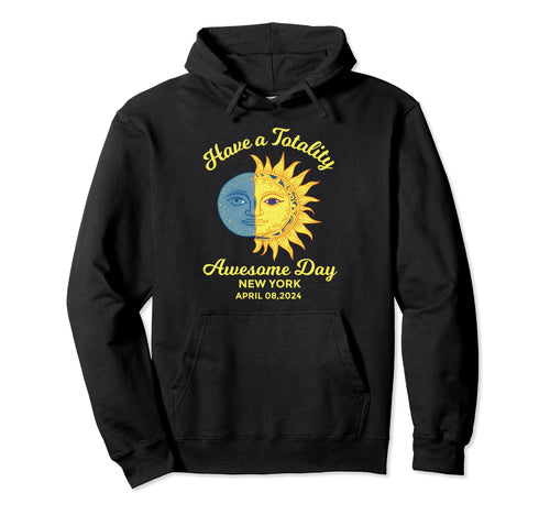 Total Solar Eclipse New York April 8 Hoodie - Aesthetic Graphic for Adults - T-Shirt, Sweatshirt, Hoodie