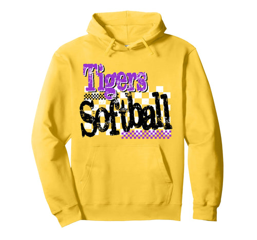 Tigers Softball Mom Purple Tiger Pride Hoodie - Streetwear Style Unisex - T-Shirt, Sweatshirt, Hoodie