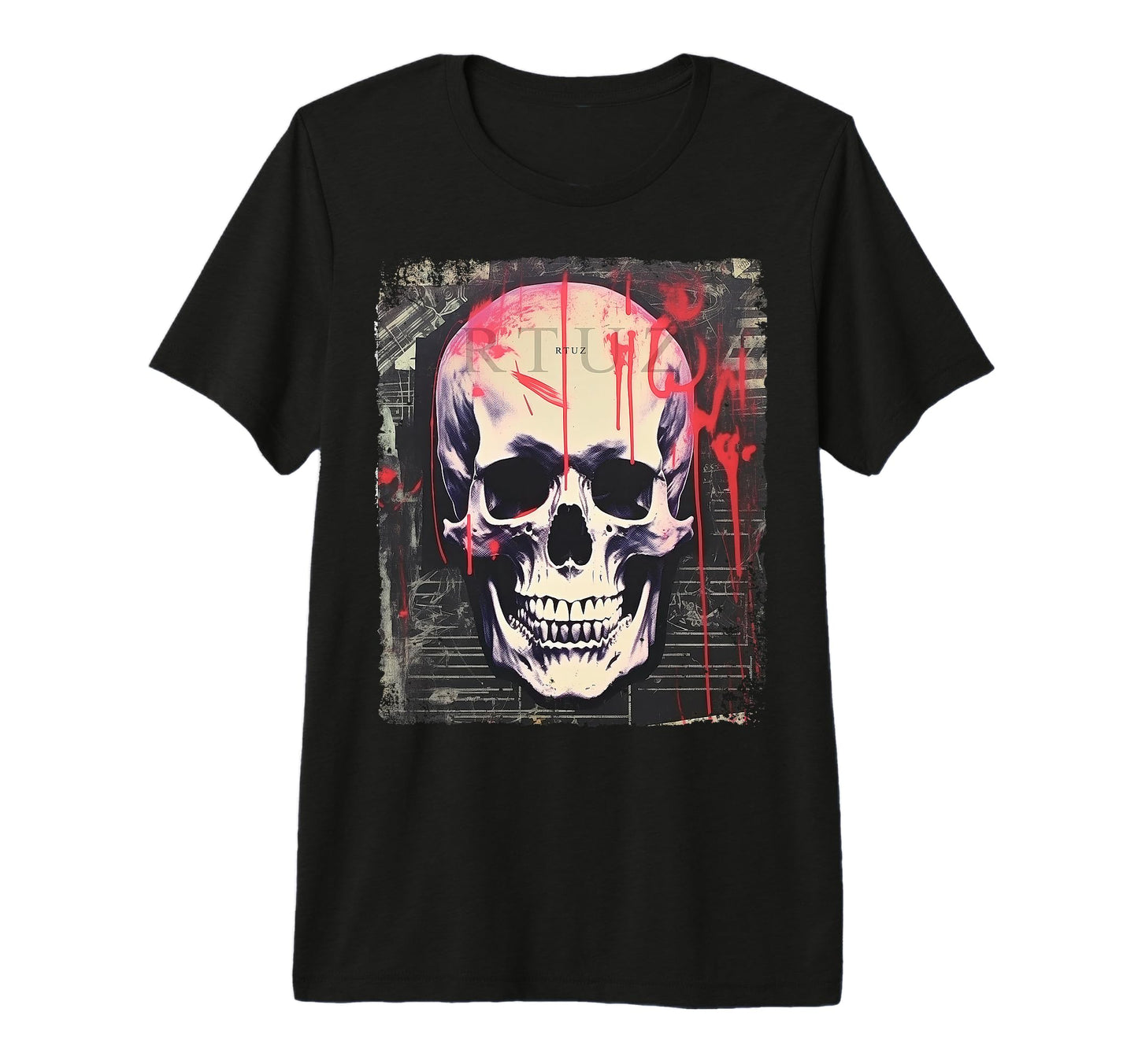 Aesthetic Streetwear Skull Tri Blend T-Shirt - Streetwear Style for Adults - T-Shirt, Sweatshirt, Hoodie