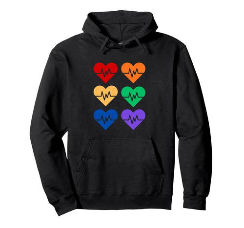 Gay Pride Nurse Healthcare Worker Cna Hoodie - Trendy Graphic for Adults - T-Shirt, Sweatshirt, Hoodie