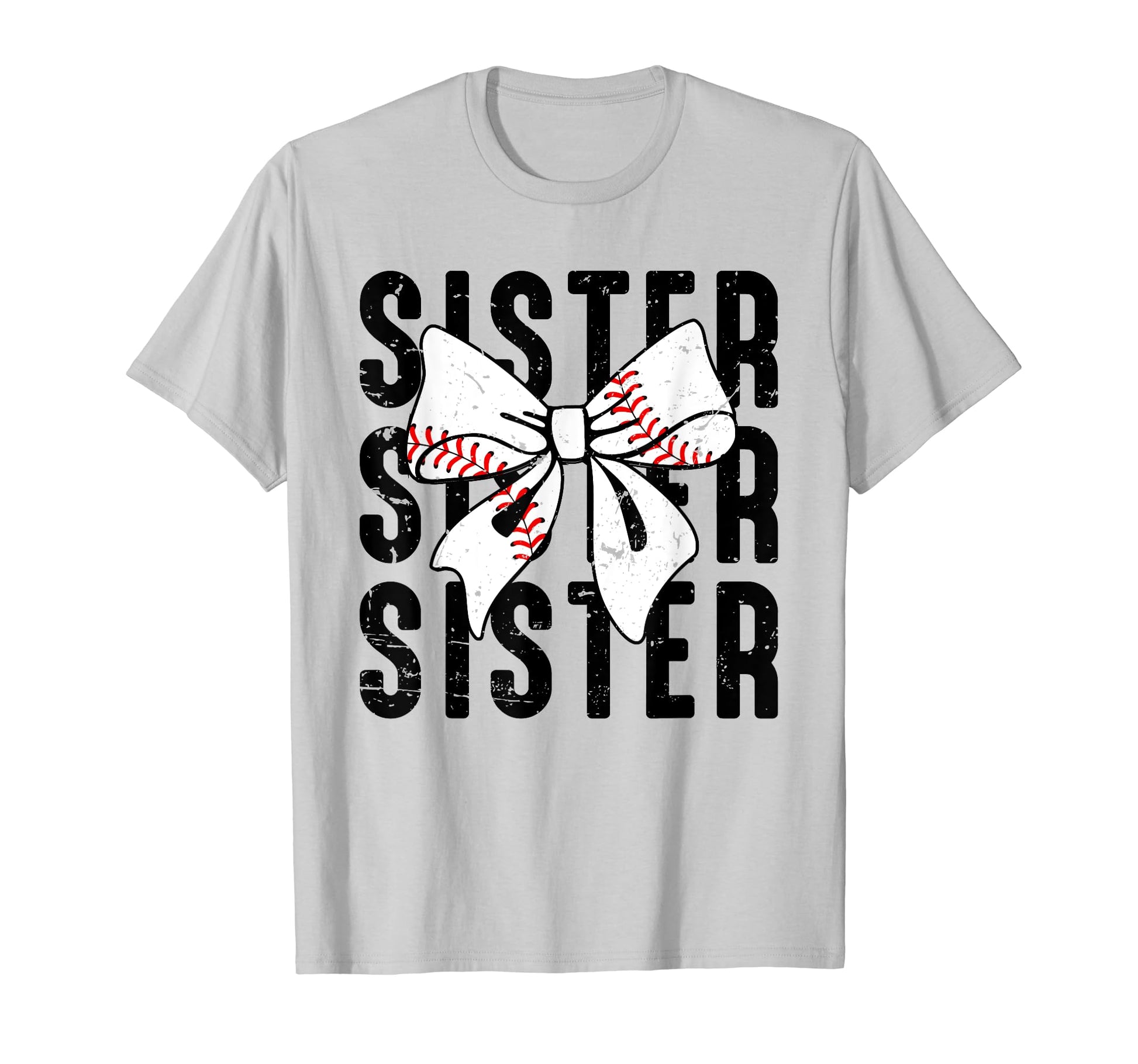 Coquette Baseball Sister Bow T-Shirt - Streetwear Style for Adults - T-Shirt, Sweatshirt, Hoodie