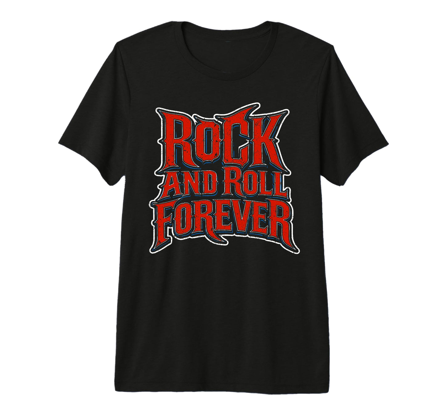Rock And Roll Forever Rock Music Heavy T-Shirt - Custom Art Print Unisex - T-Shirt, Sweatshirt, Hoodie
