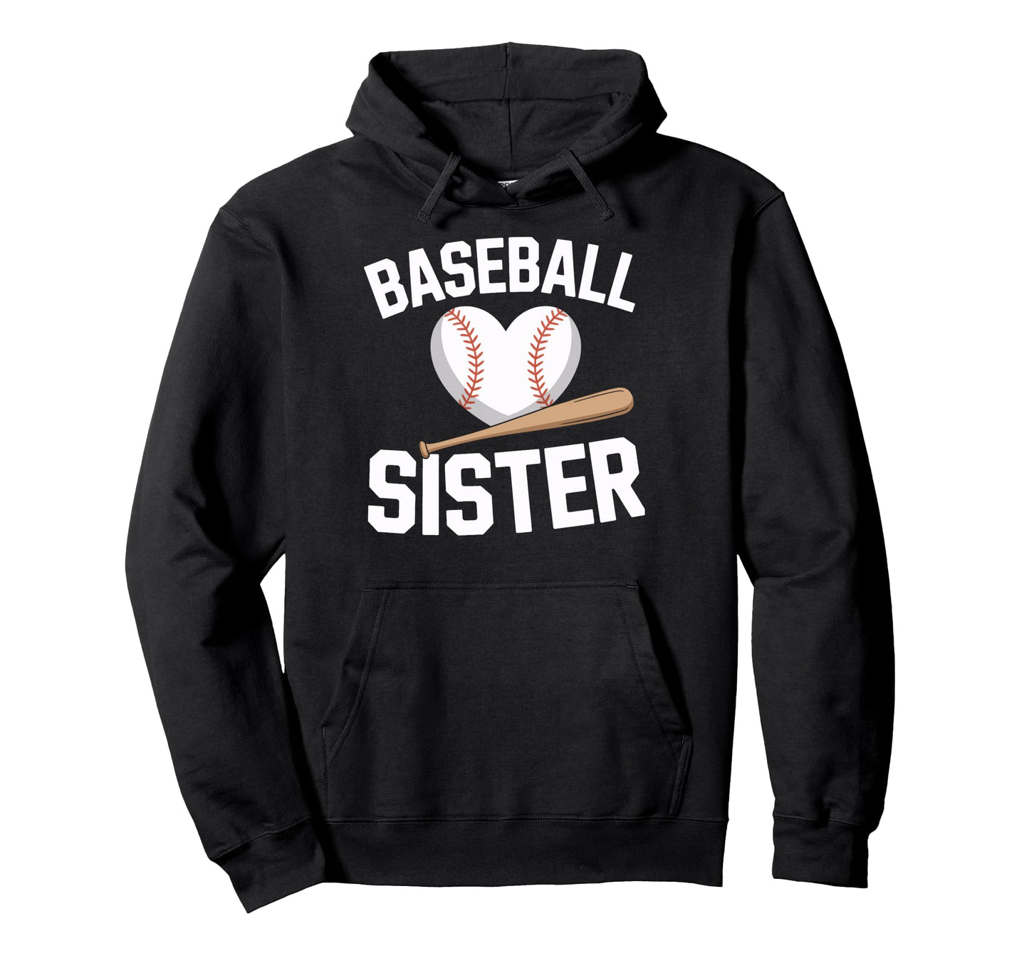 Baseball Sister Supporting Player Fans Hoodie - Graphic Print Men Women - T-Shirt, Sweatshirt, Hoodie