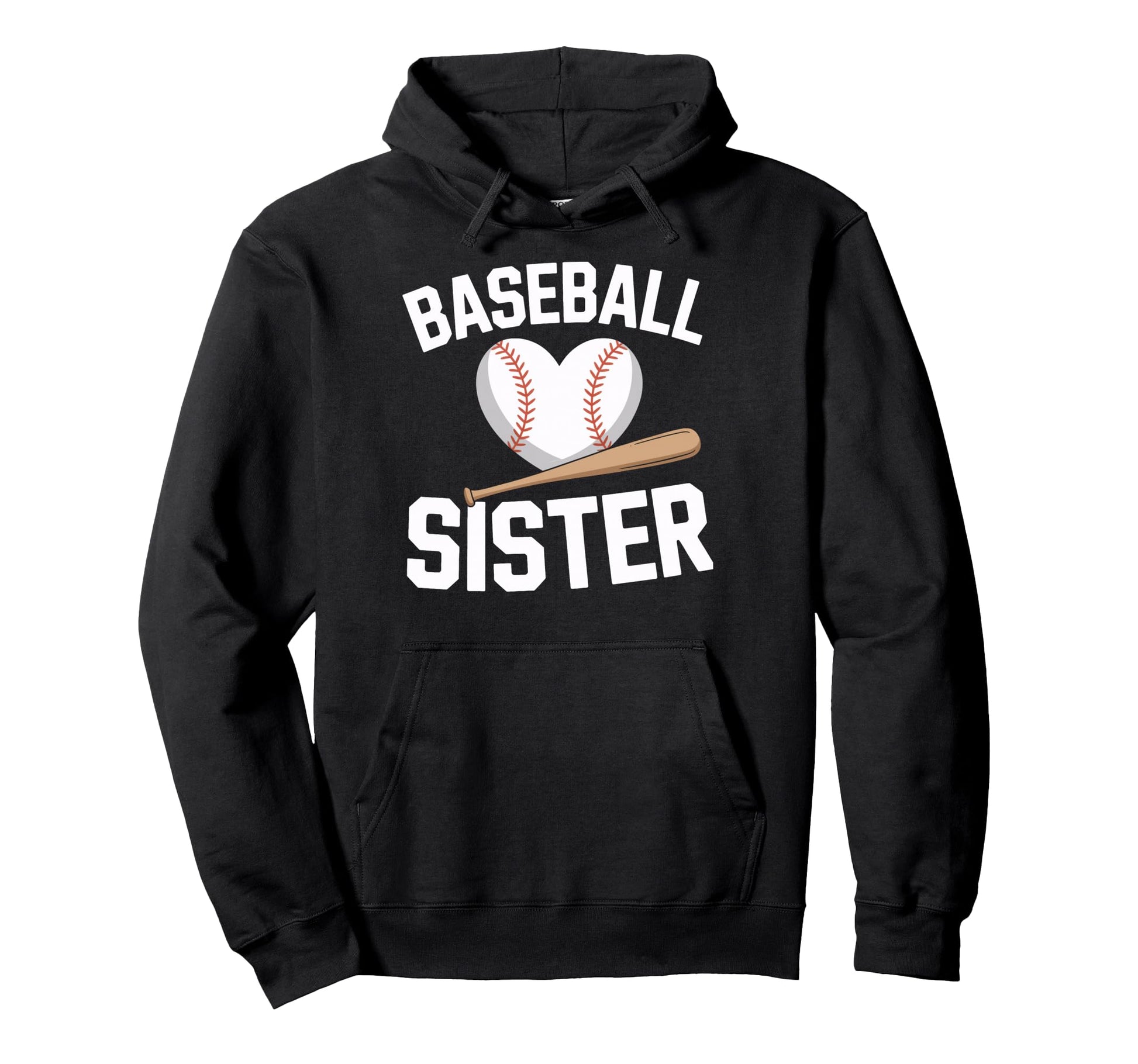 Baseball Sister Supporting Player Fans Hoodie - Graphic Print Men Women - T-Shirt, Sweatshirt, Hoodie