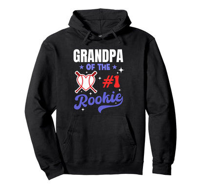 Grandpa Rookie 1St Baseball Birthday Hoodie - Aesthetic Graphic Unisex - T-Shirt, Sweatshirt, Hoodie