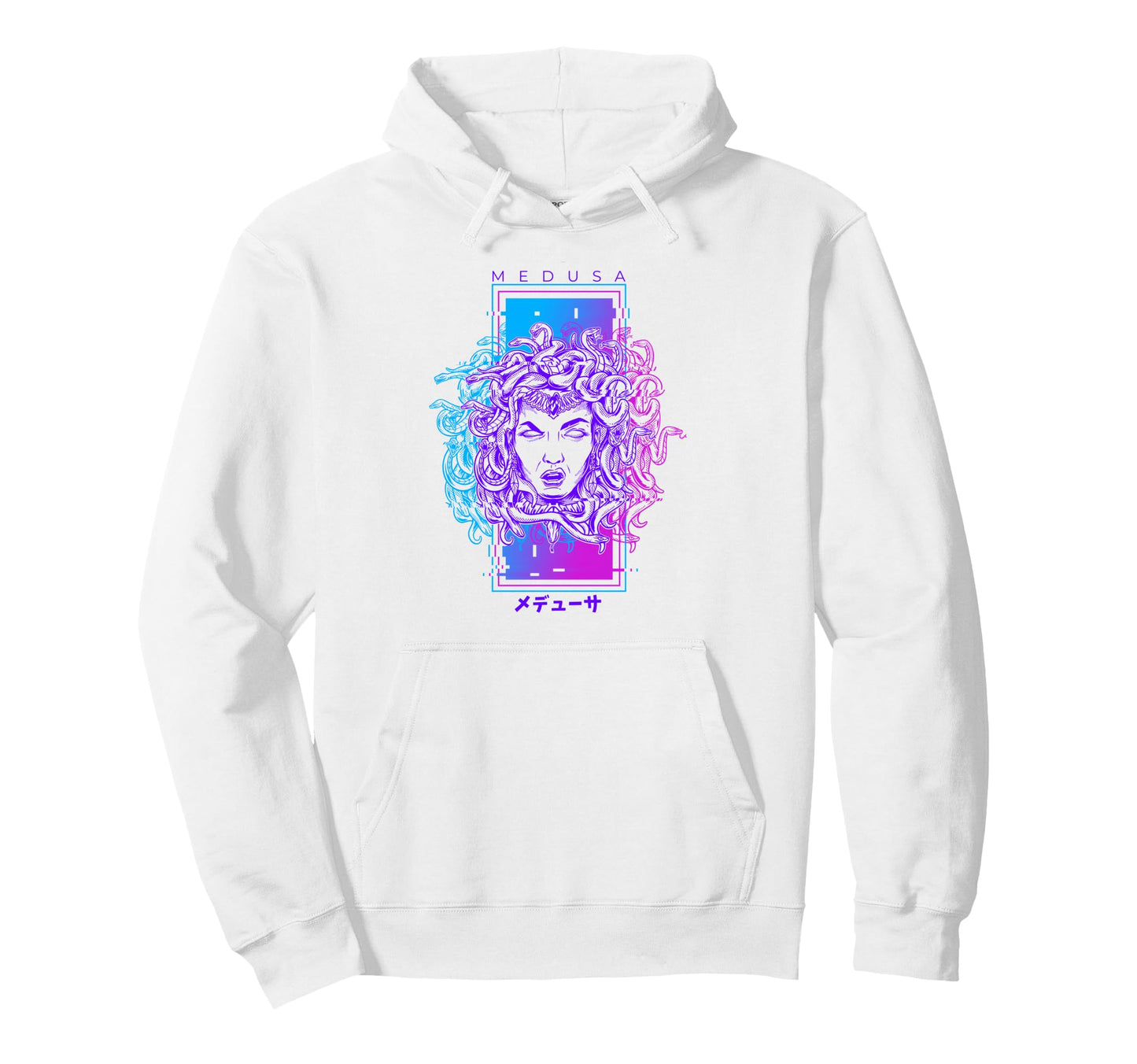 Vaporwave Medusa Statue Aesthetic Hoodie - Graphic Print Men Women - T-Shirt, Sweatshirt, Hoodie