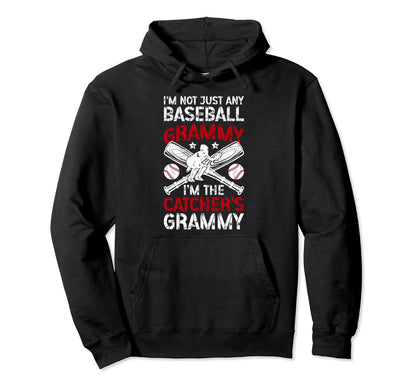 Im Baseball Catcher Grammy Baseball Hoodie - Fun Novelty Design Men Women - T-Shirt, Sweatshirt, Hoodie