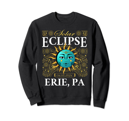 Total Solar Eclipse Erie Pa 2024 Sweatshirt - Aesthetic Graphic Men Women - T-Shirt, Sweatshirt, Hoodie