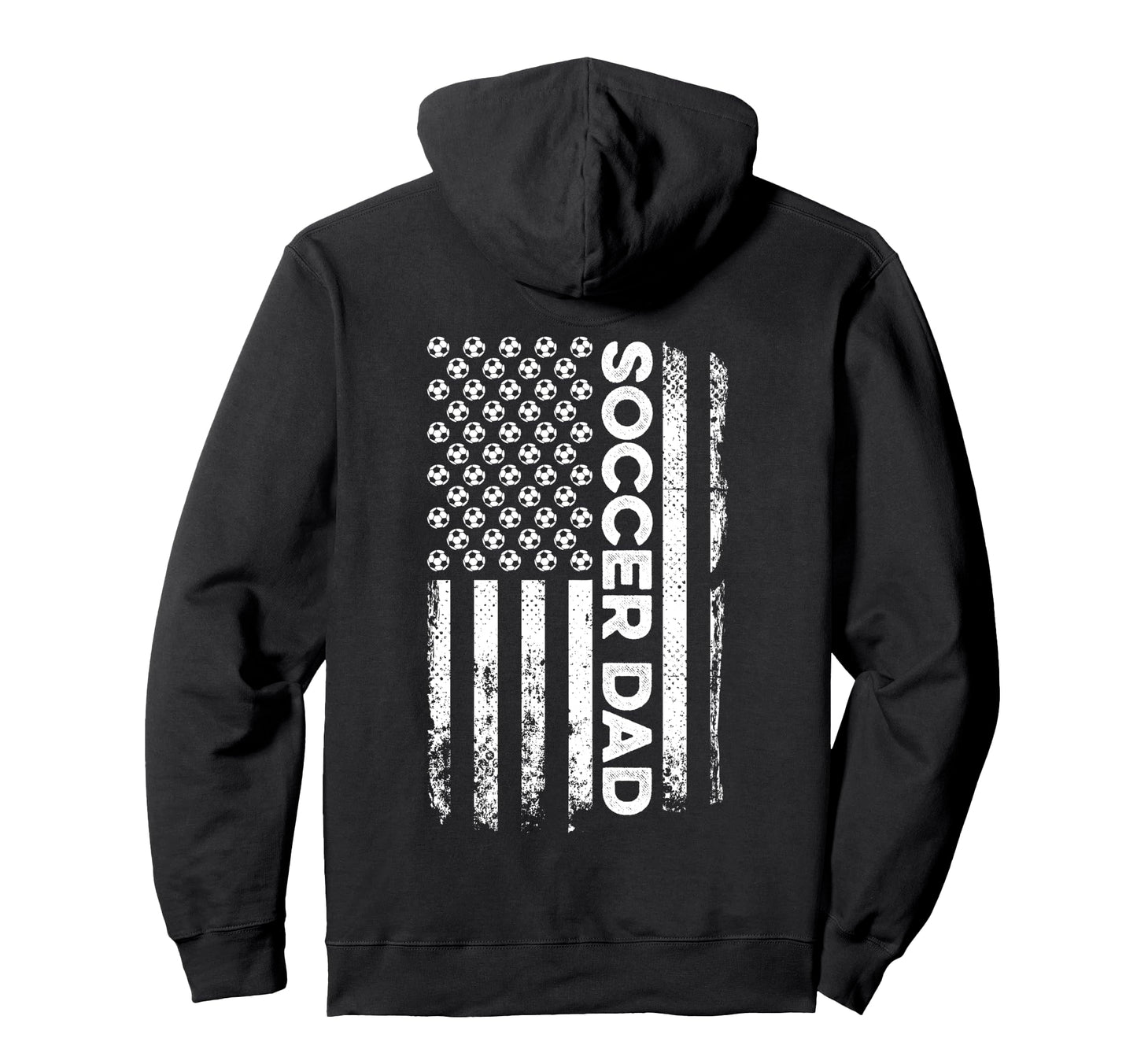 Soccer Dad American Flag Patriotic Hoodie - Aesthetic Graphic Unisex - T-Shirt, Sweatshirt, Hoodie