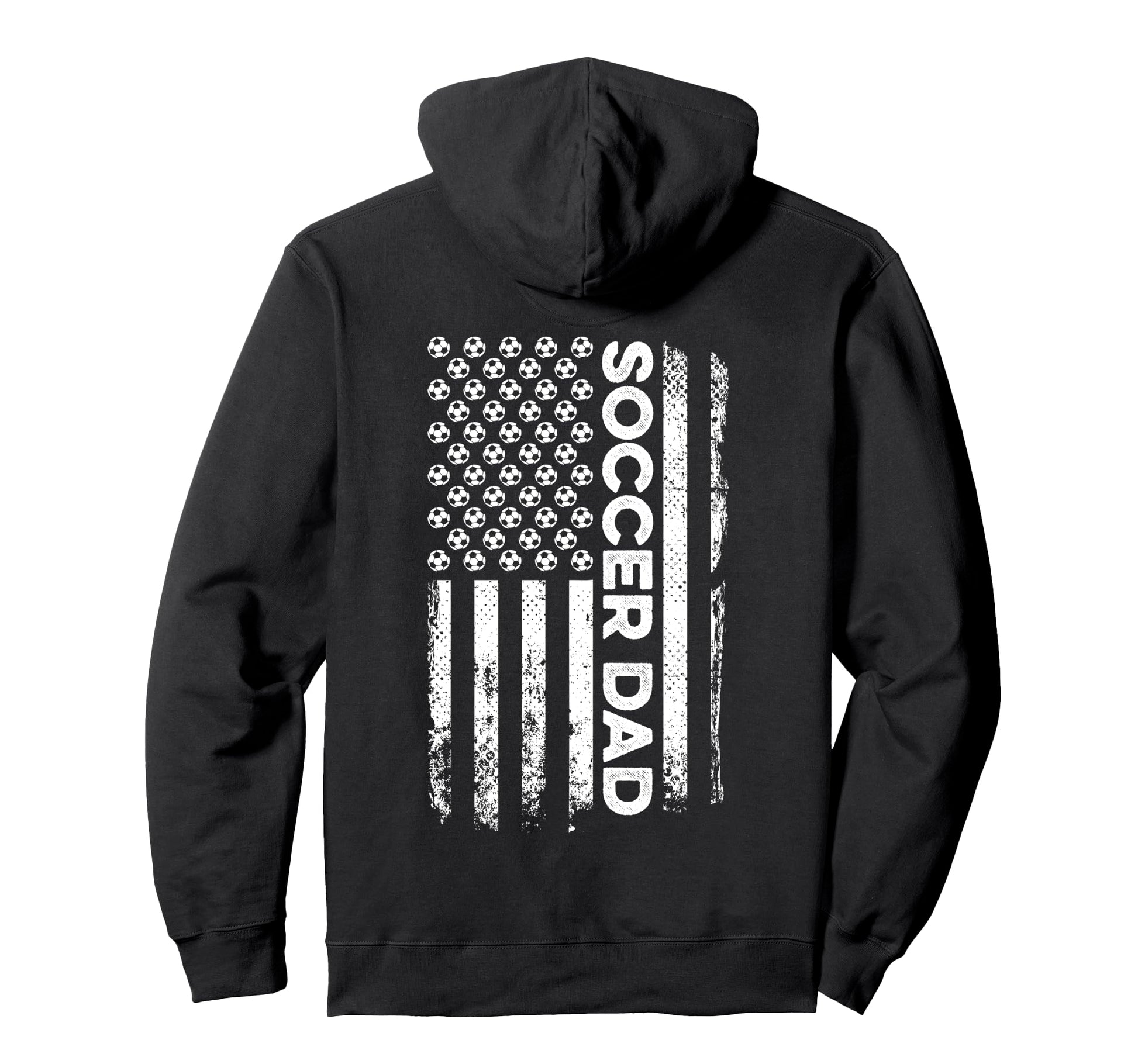 Soccer Dad American Flag Patriotic Hoodie - Aesthetic Graphic Unisex - T-Shirt, Sweatshirt, Hoodie