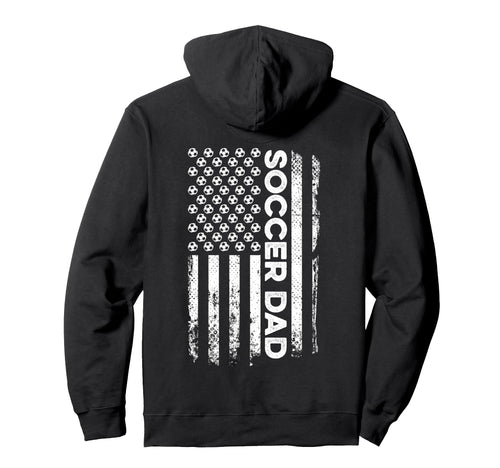 Soccer Dad American Flag Patriotic Hoodie - Aesthetic Graphic Unisex - T-Shirt, Sweatshirt, Hoodie