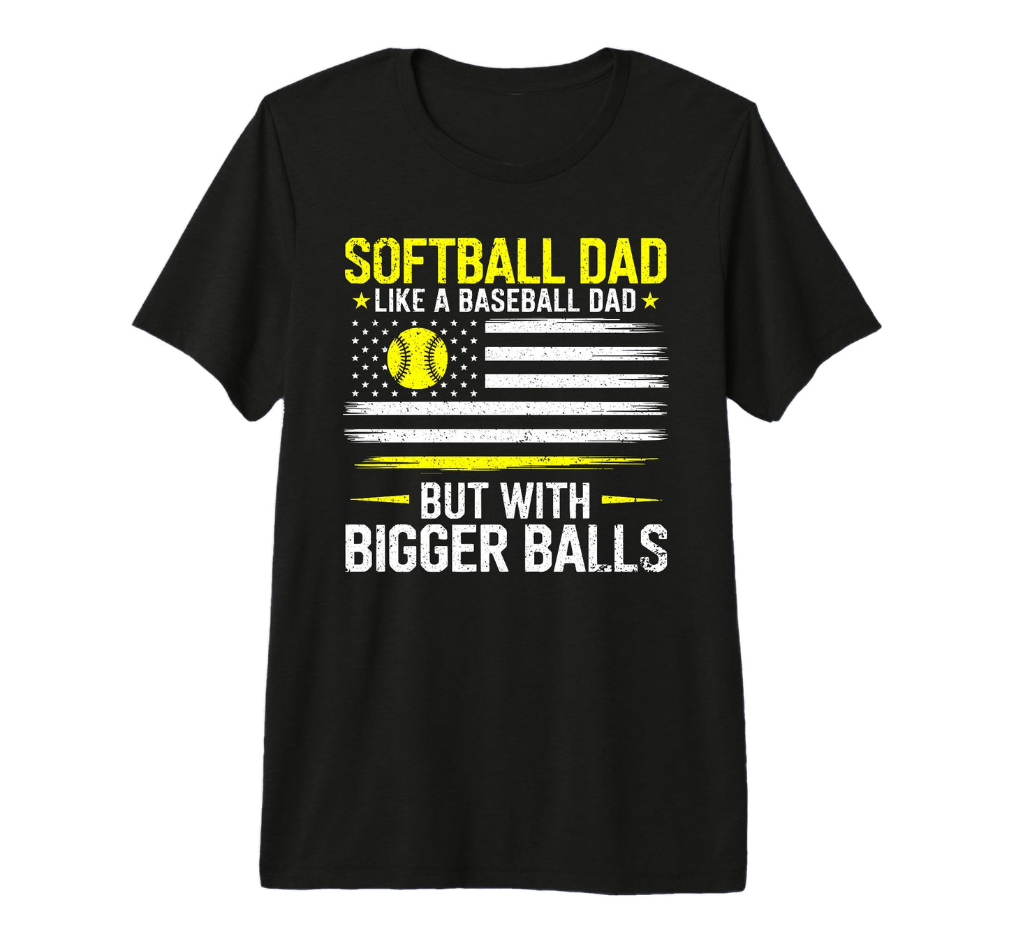Mens Softball Dad Like Baseball Dad But T-Shirt - Minimalist Print Unisex - T-Shirt, Sweatshirt, Hoodie