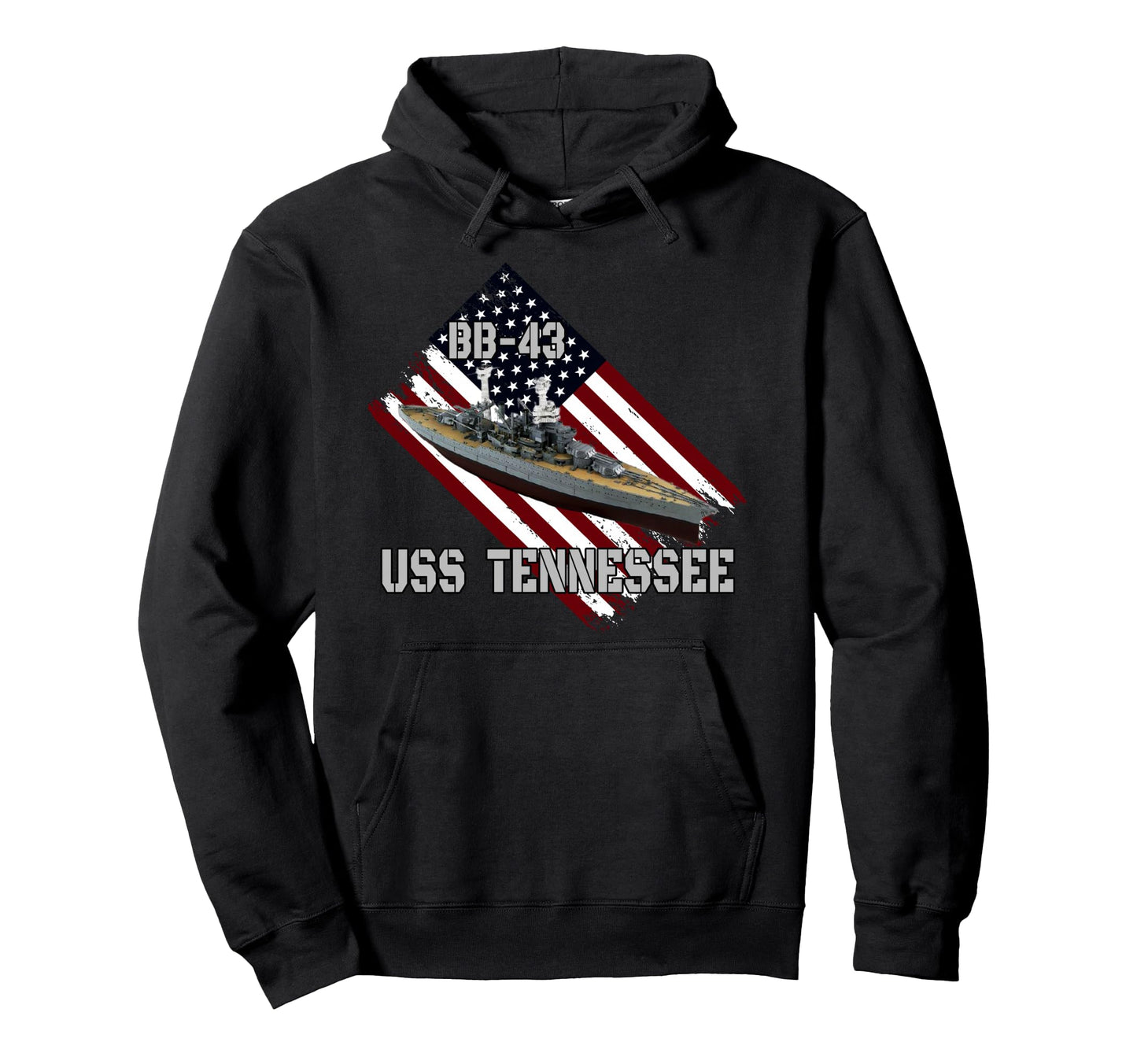 Battleship Uss Tennessee Bb 43 Combat Hoodie - Graphic Print Men Women - T-Shirt, Sweatshirt, Hoodie