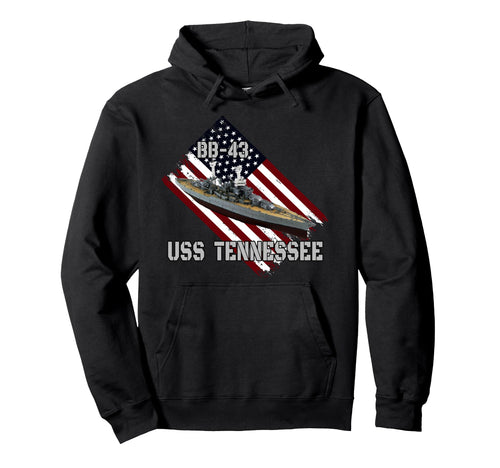 Battleship Uss Tennessee Bb 43 Combat Hoodie - Graphic Print Men Women - T-Shirt, Sweatshirt, Hoodie