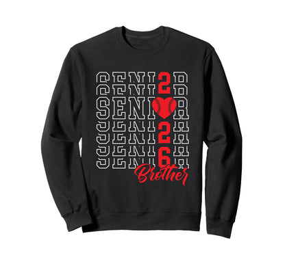 Baseball Senior Brother Sweatshirt - Casual Everyday Wear for Adults - T-Shirt, Sweatshirt, Hoodie