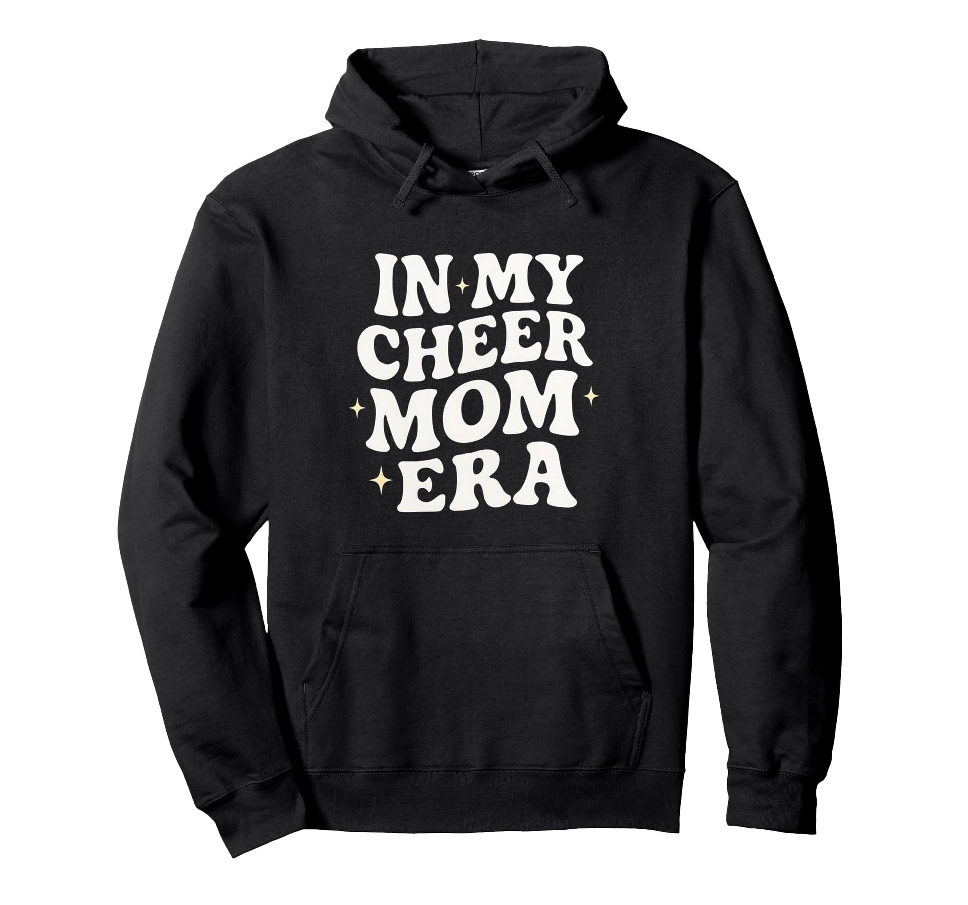My Cheer Mom Era Groovy Cheer Mom Hoodie - Novelty Apparel for Adults - T-Shirt, Sweatshirt, Hoodie