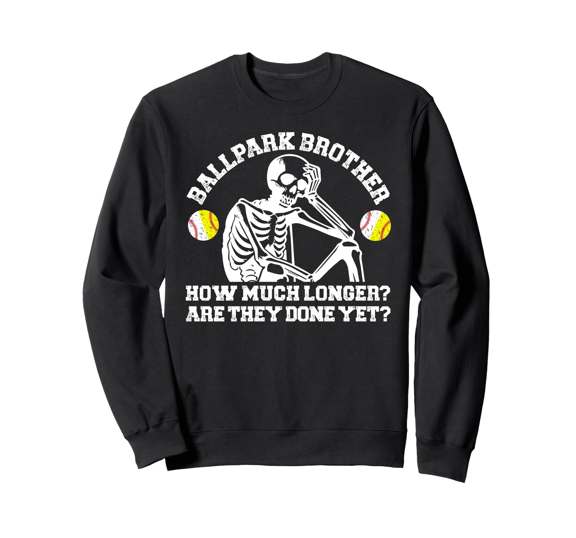 Ballpark Brother Funny Baseball Sweatshirt - Custom Art Print Unisex - T-Shirt, Sweatshirt, Hoodie