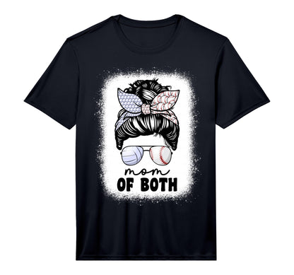 Mom Both Volleyball And Baseball Mom T-Shirt - Custom Art Print for Adults - T-Shirt, Sweatshirt, Hoodie