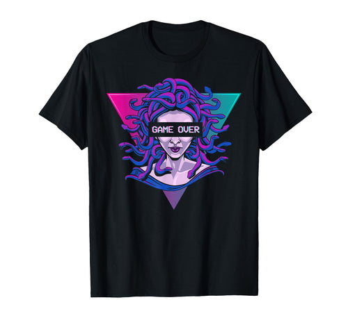 Game Over Medusa Indie Alt Aesthetic T-Shirt - Graphic Print Unisex - T-Shirt, Sweatshirt, Hoodie