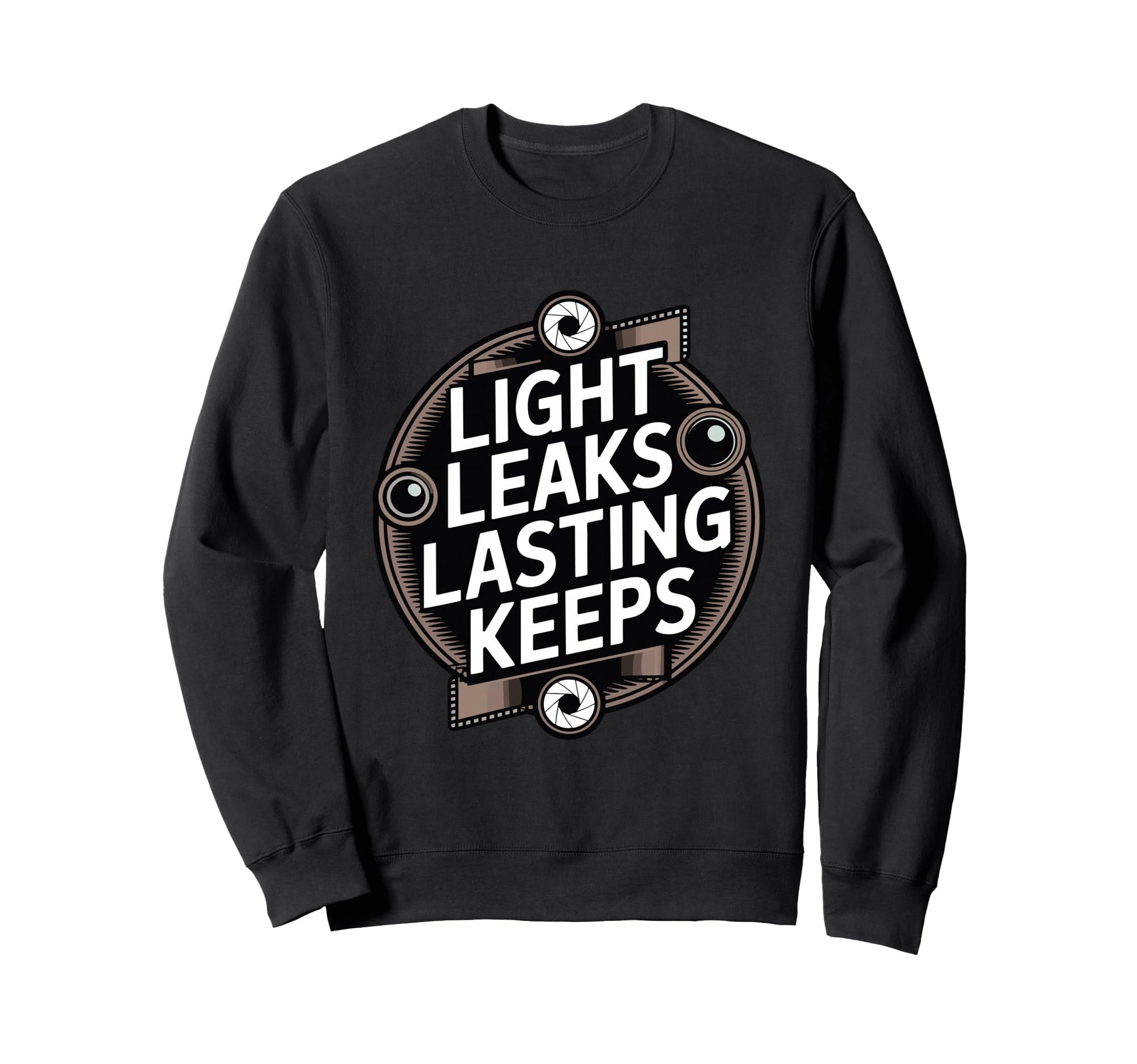 Through Lens We Live Twice Camera Sweatshirt - Unique Graphic Unisex - T-Shirt, Sweatshirt, Hoodie
