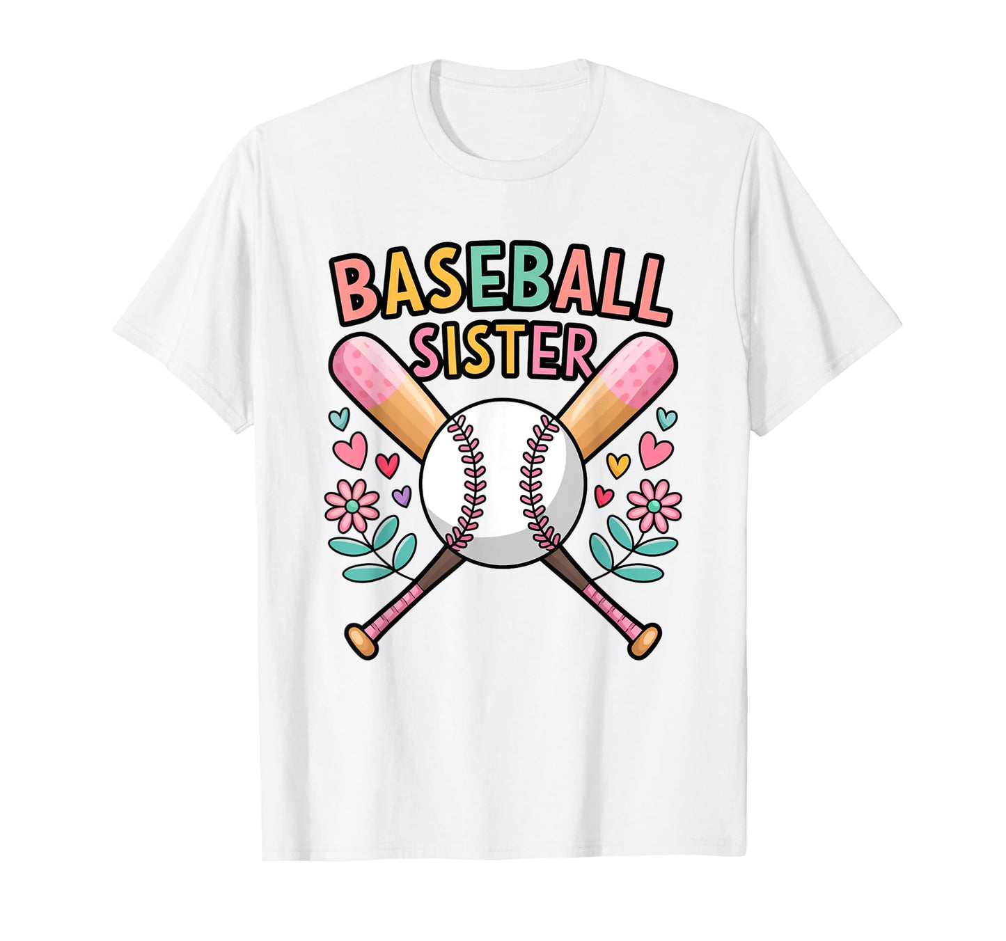 Baseball Sister Family Matching T-Shirt - Graphic Print for Adults - T-Shirt, Sweatshirt, Hoodie