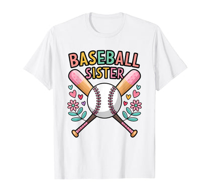 Baseball Sister Family Matching T-Shirt - Graphic Print for Adults - T-Shirt, Sweatshirt, Hoodie
