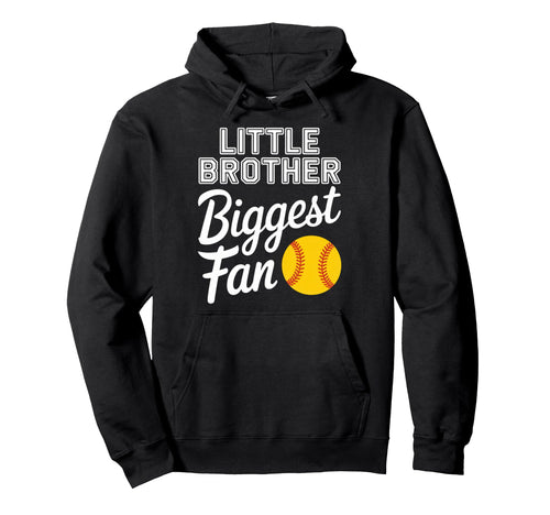 Little Brother Biggest Fan Baseball Hoodie - Custom Art Print Unisex - T-Shirt, Sweatshirt, Hoodie